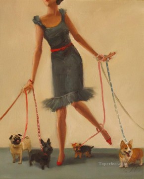Entanglement puppy Oil Paintings